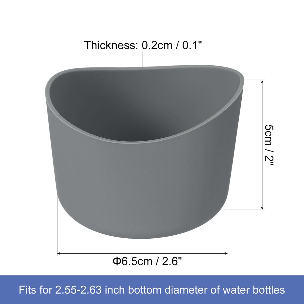 2pcs Protective Silicone Boot Sleeve for 12-24 oz Water Bottle Bottom Silicone Anti-Slip Sleeve Cover Irregular Shape Cup