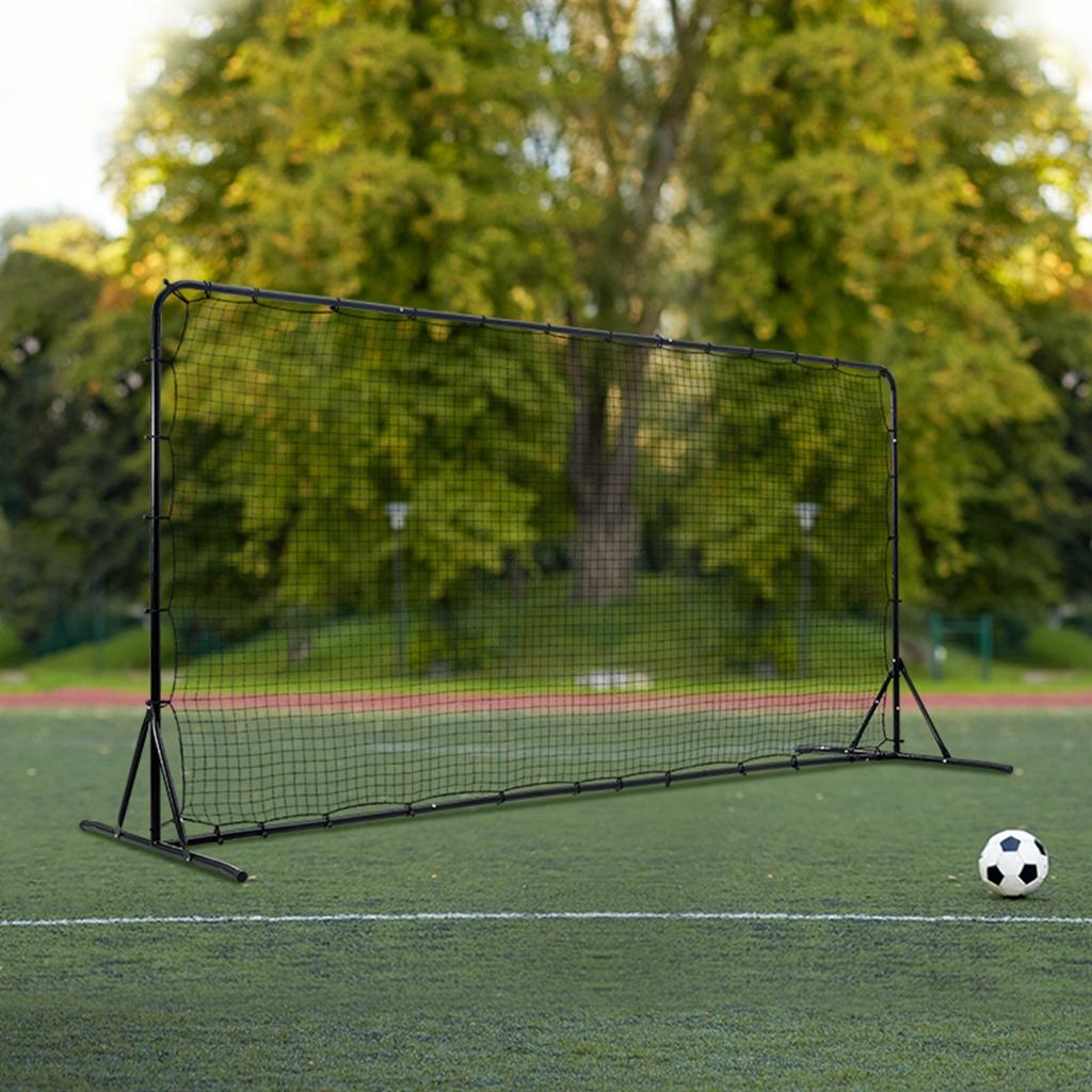 VEVOR Soccer Rebounder Net, 12x6FT Iron Soccer Training Equipment, Sports Football Training Gift with Portable Bag