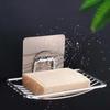 1pc Stainless Steel Soap Rack Soap Box Light Luxury Shelf Punch-free Nail-free Bathroom Single Layer Drain Wall Hanging
