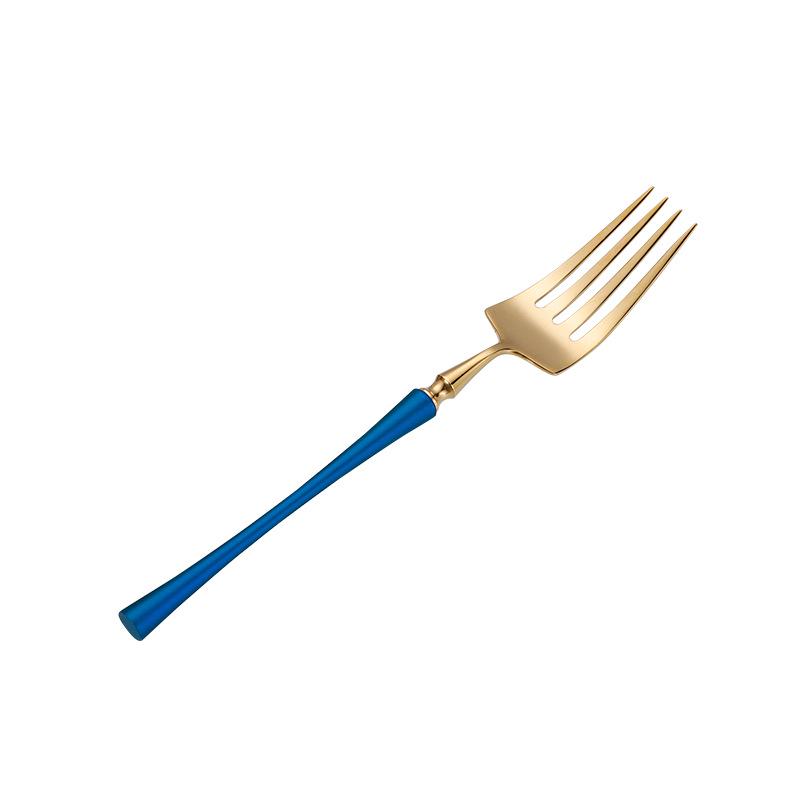 Набор столовых приборов из нержавеющей стали с узкой талией: Нож для стейка, Вилка, Десертная ложка, Зеркальная полировка.