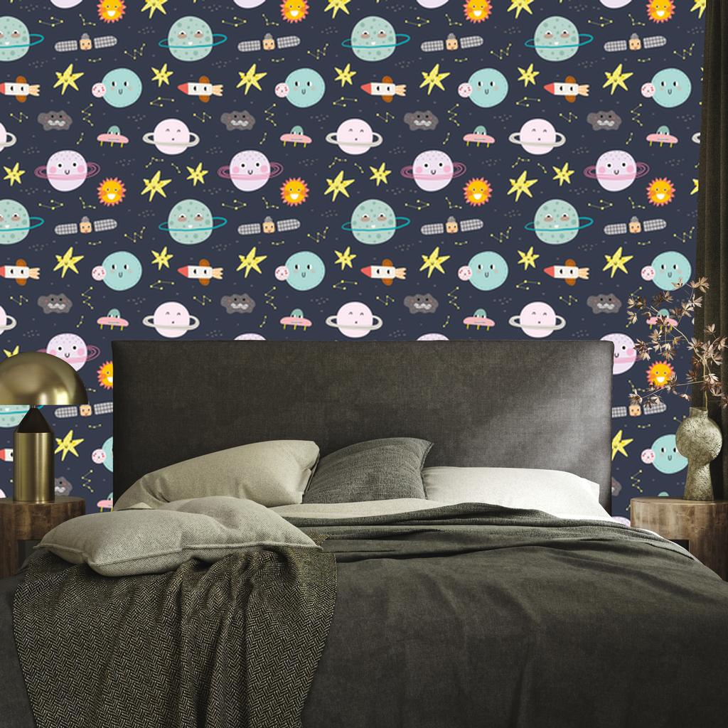 Scandinavian-style Cosmos wallpaper for living room and bedroom 50x1000