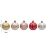 6Pcs/box Electroplated Christmas Tree Hanging Ball Embossed Christmas Ball Ornament  Navidad