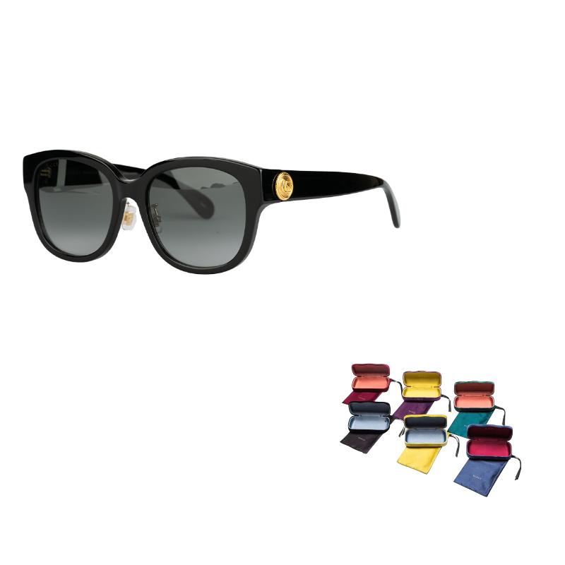 Gucci Acetate Irregular Sunglasses Unisex Couple Black