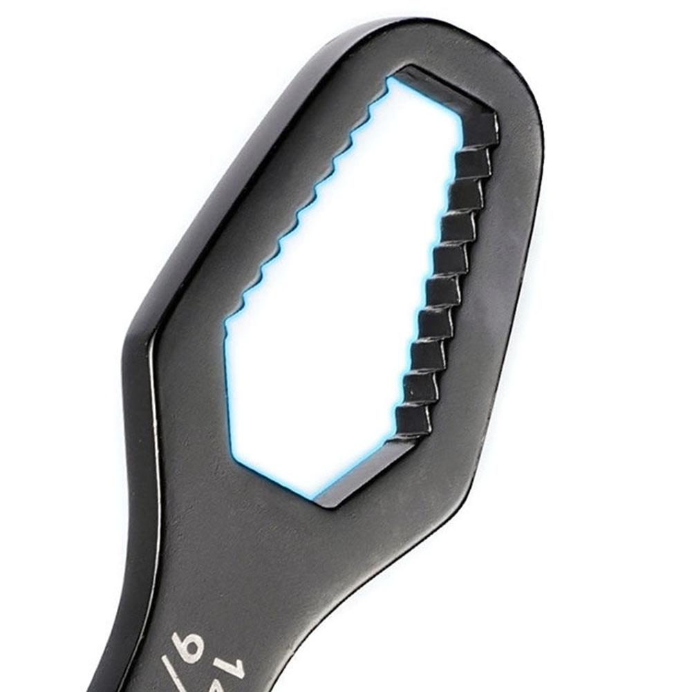 Универсальный гаечный ключ Torx 8-22 мм, самозатягивающийся двухсторонний гаечный ключ (Черный S)