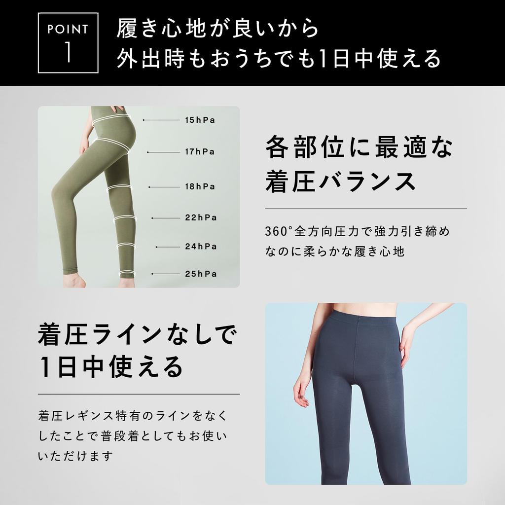 Bambi Water Compression Soft Yet Compression Slim All Season Leggings, Powerful, Women's Leggings, All-Day Wear, Spats, Leggings, (M-L, Black)