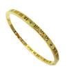 [P4850] - Steel Bracelet 'Messages' (Roman Numerals) Gold - 3 Mm