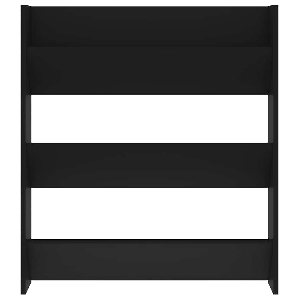 Wall Mounted Shoe Cabinet Black 80 x 18 x 90 cm Engineered Wood