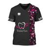 Dentists TShirts Women's T-shirt O-neck Personalised Nurses Uniform 3D Print Short Sleeve Oversized Female Casual Ladies Clothes