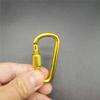 Outdoor Aluminum D Shape Locking Carabiner Keychain Backpack Clip Rope Hook for Camping Hiking Gear Accessories