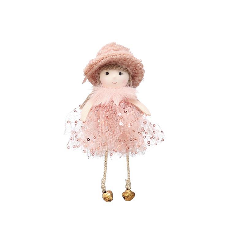 Lovely Christmas Angel Plush Doll Hanging Pendant Christmas Decoration for Home Christmas Tree Decorations Xmas New Year Gifts