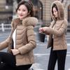 Padded Jacket Women's Slim-fit Women's Padded Jacket Short Fur Collar Padded Jacket Women's Warm and Cold-proof