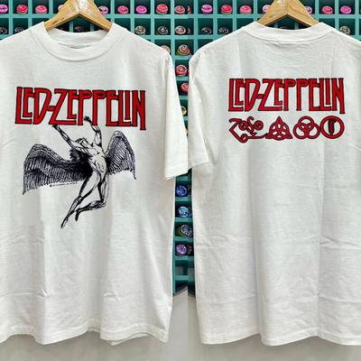 2026 Led Zeppelin Рок-группа Футболка с коротким рукавом Модная Спортивная Хлопковая Мужская Футболка Одежда Футболка Y2k Женская Хип-Хоп Уличная Одежда Оверсайз Футболка