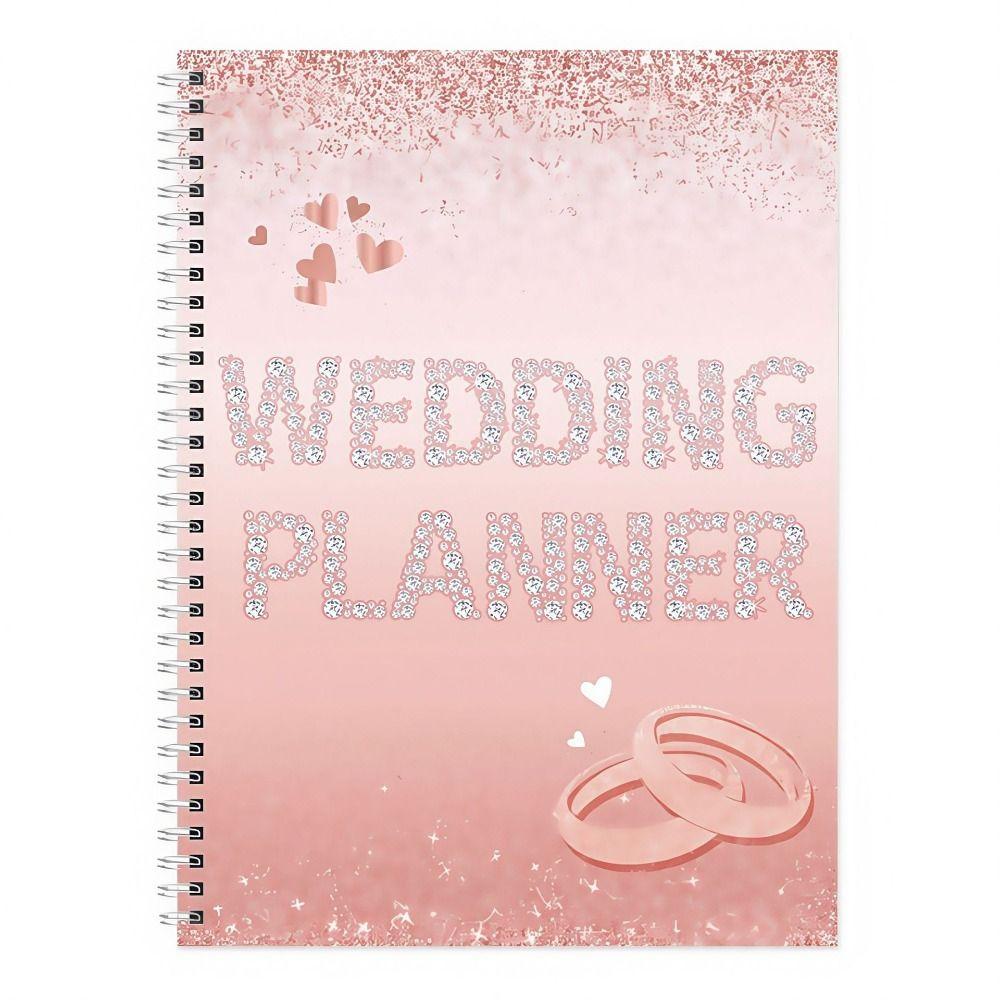 Checklist Detailed Wedding Planning Book Thick Paper Sparkling Bridal Organizer  Habit Tracker