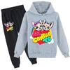 Модная детская спортивная одежда Me Contro Te, милые толстовки и брюки с принтом, комплект из толстовок с капюшоном, спортивный костюм, подходящий для мальчиков и девочек
