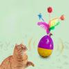 Bell Cat Toys for Self-entertainment and Relaxation, Cat Balls, Untoppleable Dolls, Swinging Cat Toys, Feathers