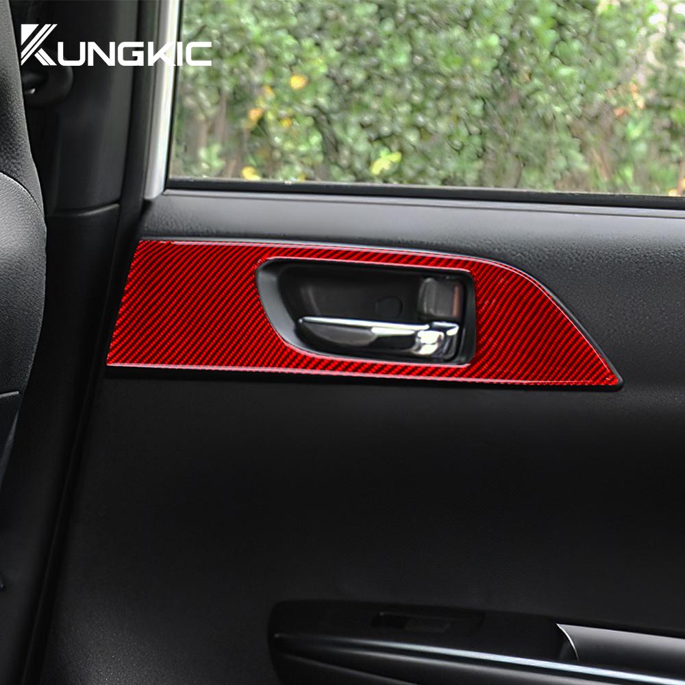 Carbon Fiber Style Interior Sticker Trim for Subaru Impreza 2009 2010 2011 Door Handle Area