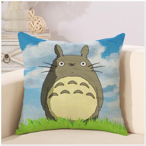 Милый мультфильм Тоторо, милый пледы, наволочка, чехол для подушки квадратной формы, чехол для подушки с шиншиллой для дивана, дома, Капа де Альмофадас 45x45