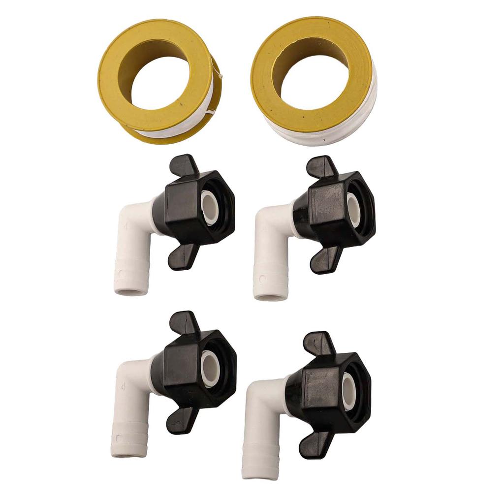 Легкие нейлоновые поворотные коннекторы для водяного насоса RV с вращением на 360 градусов и надежной герметизирующей лентой