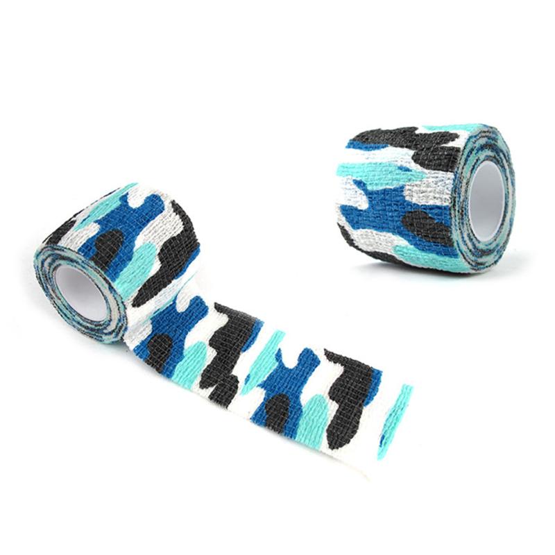 Камуфляжная лента для улицы, растягивающаяся многоразовая нетканая самоклеящаяся спортивная повязка для езды на велосипеде