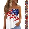 Summer Tube Tops For Women,Cute Sexy Off Shoulder Print Sleeveless T-Shirt