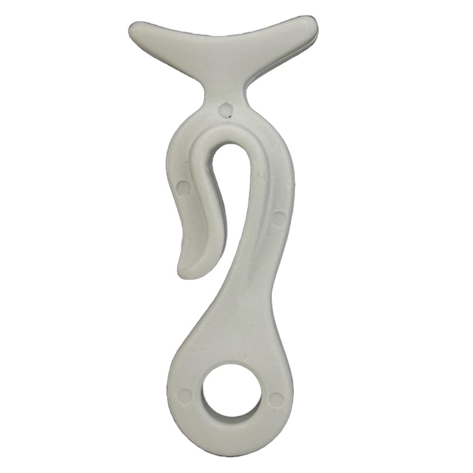 White fender rope hook, railing rope