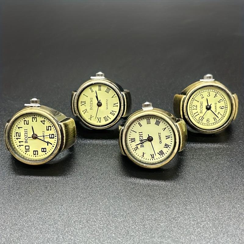 Retro Versatile Roman Digital Ring Watch Does Not Fade, Can See Time Trend Finger Style Mini Antique Nostalgia