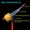 5 шт./кор. быстро тонущий Mylor Flash Tube Streamer Fly легкий большой объем 5 цветов в наличии форель окунь щука рыболовная приманка приманка
