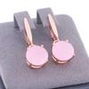 Rose Gold 12mm Round Geometric Fashion Earrings for Women