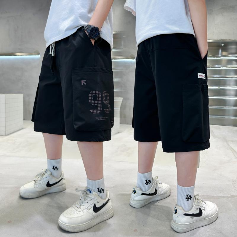 Children's clothing boys' summer pants 2026 new style mid to large children's summer shorts boys' summer thin five quarter pants