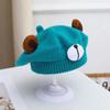 Red Artist Painter Cap Cute Cartoon Autumn Winter Hat New Knit Warm Bonnet