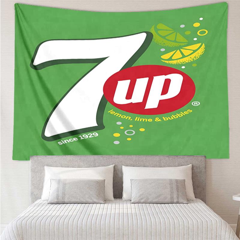 Refreshing 7-up On A Hot Day Tapestry Room Decoration Wall Hanging for Living Room Bedroom, dormitory, Birthday and Christmas gifts