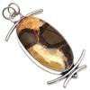 Pendant Septarian Jasper Gemstone Gift For Her Silver Jewelry 2.75"
