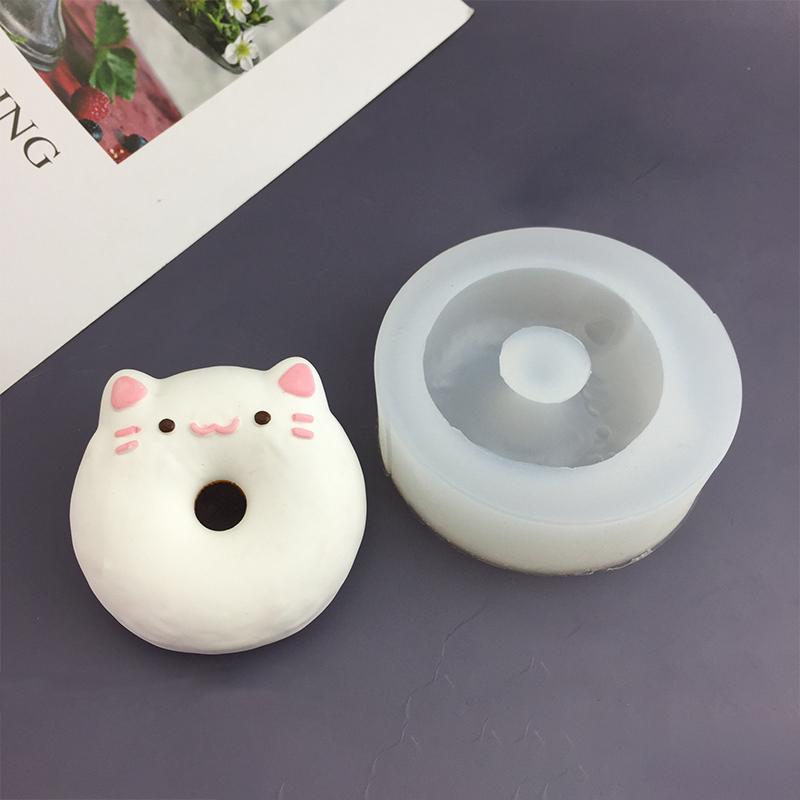 1pc For Baking Egg Bites Muffin Top Pan Chocolate Cake Pie Bakeware Tools Candle Molds Cartoon Animal Bunny Kitten Silicone Mold