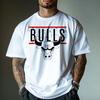 Белая Хлопковая Футболка с Быком Streetwear Спортивная Фитнес Мышечный Стиль - Мужская Летняя Хлопковая Футболка с Принтом