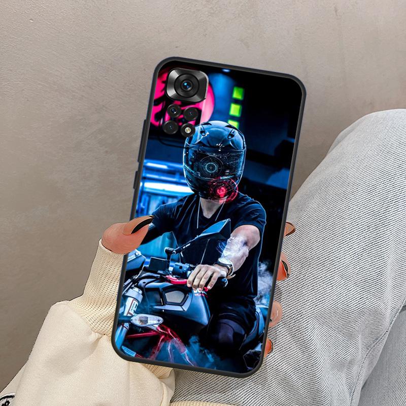 Неоновое искусство с мотоциклом Для Xiaomi Redmi Note 13 9 10 11 12 14 15 Pro Plus Чехол-обложка Для Redmi 14C 10C 12C 13C 15C