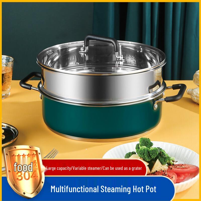 Adneny Stainless Steel Multi-Purpose Steamer & Soup Pot