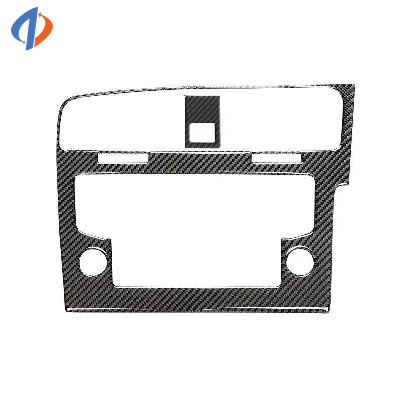 For Volkswagen Golf 7 VW Gti Mk7 2014- Car Accessories Interior Sticker Real Carbon Fiber Center Console GPS