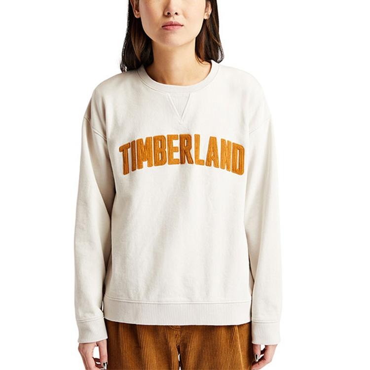 Timberland Sweatshirts Women's White Sand Crew Neck Moderate Regular A23KM-BH7