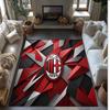 Фланелевый ковер с принтом AC Milan, нескользящий, мягкий, из полиэстера, для пола, декоративный коврик для спальни, гостиной, дивана, игровой комнаты, домашний декор