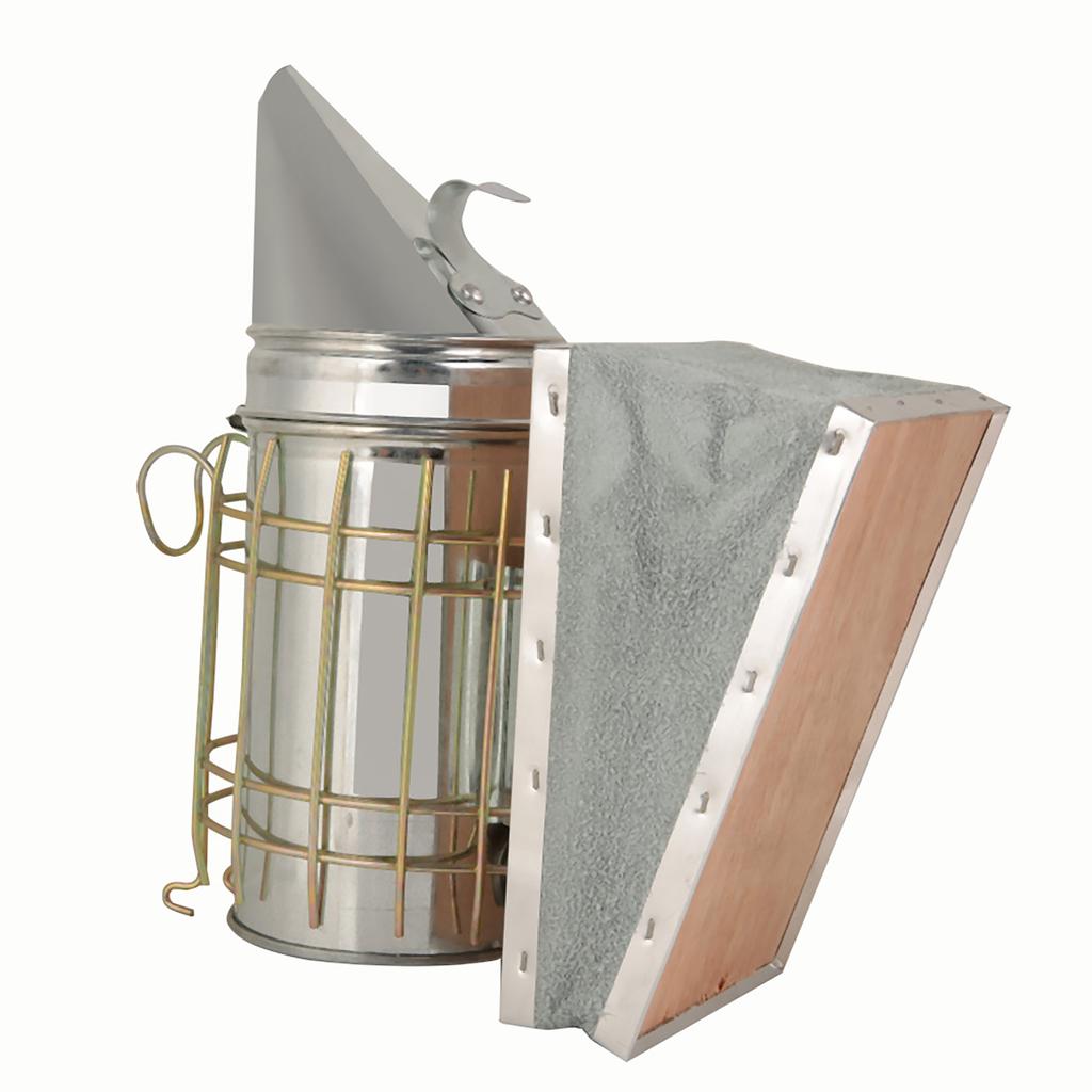 Galvanized Iron Beehive Smoker with Heat Shield Beekeeping Equipment