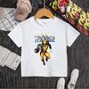 Police Wolverine Logan Cartoon Animation Fashion 2026 Summer Children's T-shirt  Cotton Cartoon Sports Top