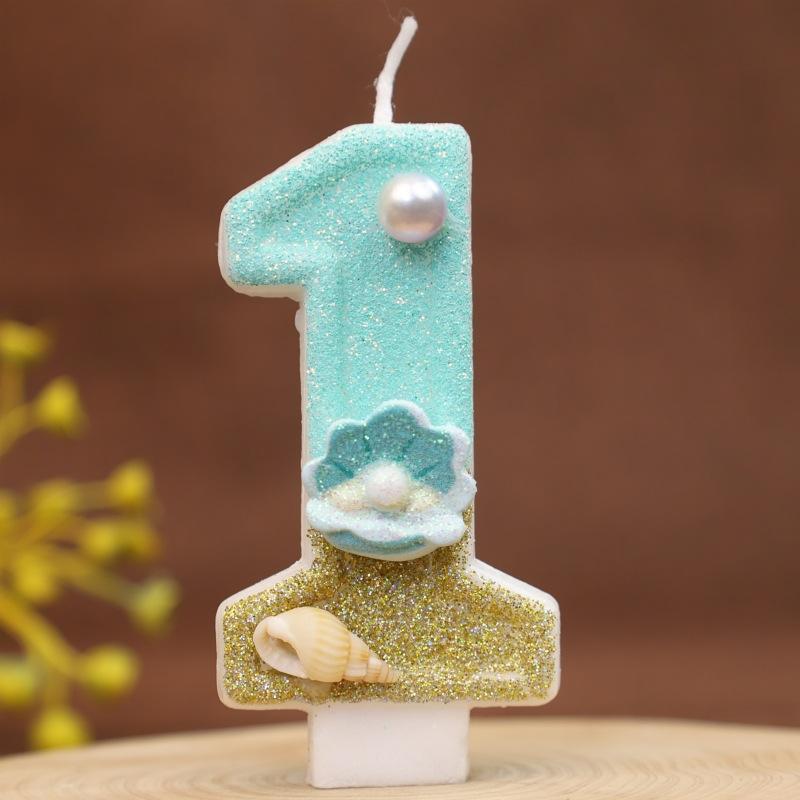 Numbers Birthday Candles Beach Ocean Birthday Cake Party Decoration Candles 1st Birthday