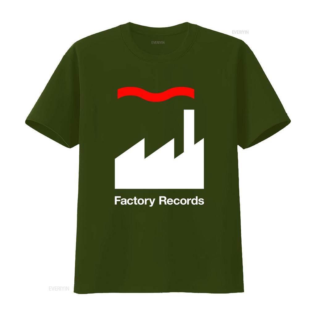 Футболка Factory Records Доступна во всех размерах S-XXL Классические черные и белые цвета винтажная стирка дизайнерская одежда Растянутая