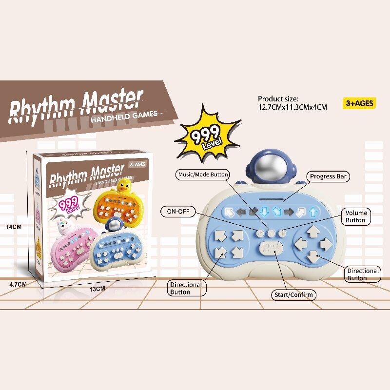 Music Rhythm Quick Push Game Kids Toys Electronic Finger Dance Handheld Game Machine Hand-Eye Sensory Training Fidget Toys Gift
