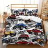 3pcs Monster Truck Bedding Duvet Cover Set Monster Truck Bedding Quilt Set Monster Truck Themed Bed Set Off Road Monster Truck