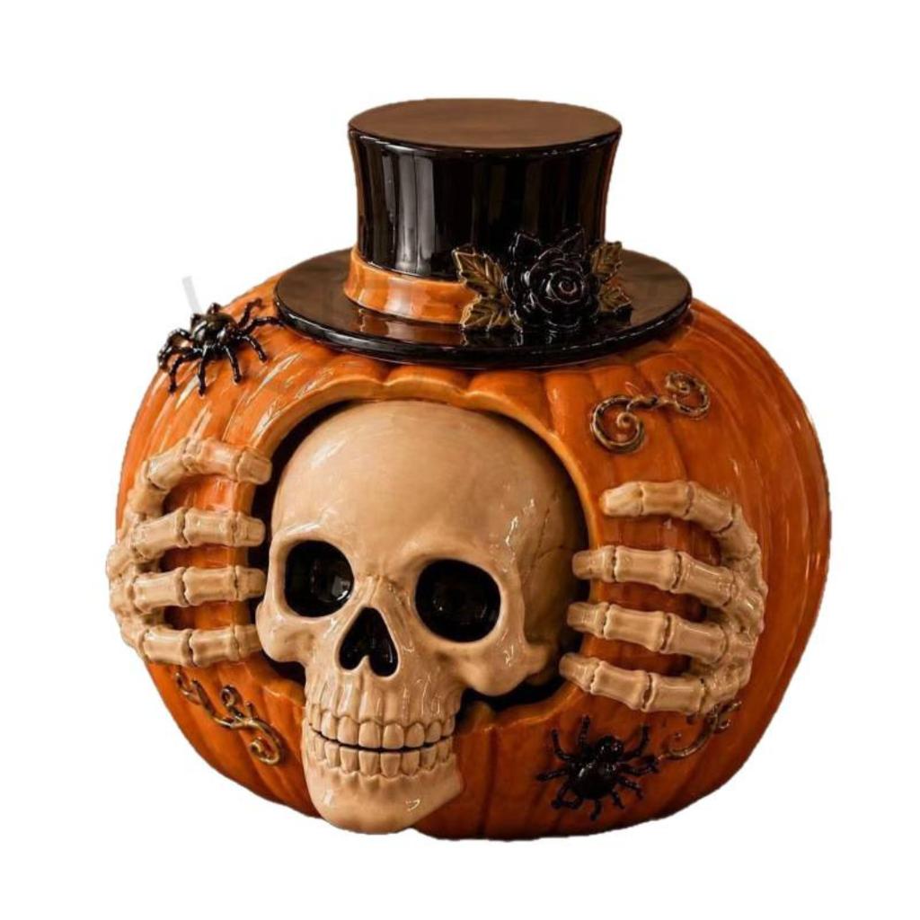 New Cross-border Product: Trick-or-Treat Skull Pumpkin Candy Jar