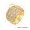 Vnox Waterdrop Ends Ring for Women Girls, Glossy Semi Round Gold Plated Metal Finger Band, Stackbale Fashion Rings