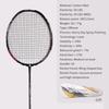 28LBS Badminton Racket Carbon Fiber Man Woman Adult High Elasticity Durable Major Attack Racket Defense Competition Level