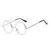 Retro Metal Non Diopter Fashionable Round Frame Transparent Lens Glasses