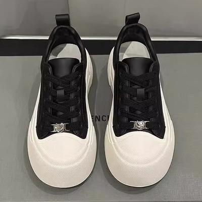 Весна 2025 платформа маффины обувь доска обувь женская новая спортивная и повседневная обувь белая обувь высокая шнуровка женская обувь